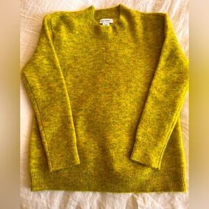 💛💚 Club Monaco Marled Yellow Crewneck Sweater